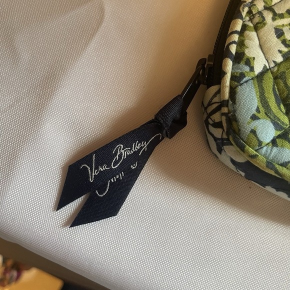 Vera Bradley Blue and Green Floral Paisley Wristlet Wallet Pouch - Picture 5 of 11